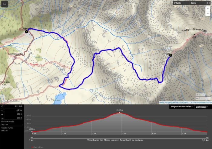 Mahd-Alm, Wanderung im Hirzerwandergebiet I