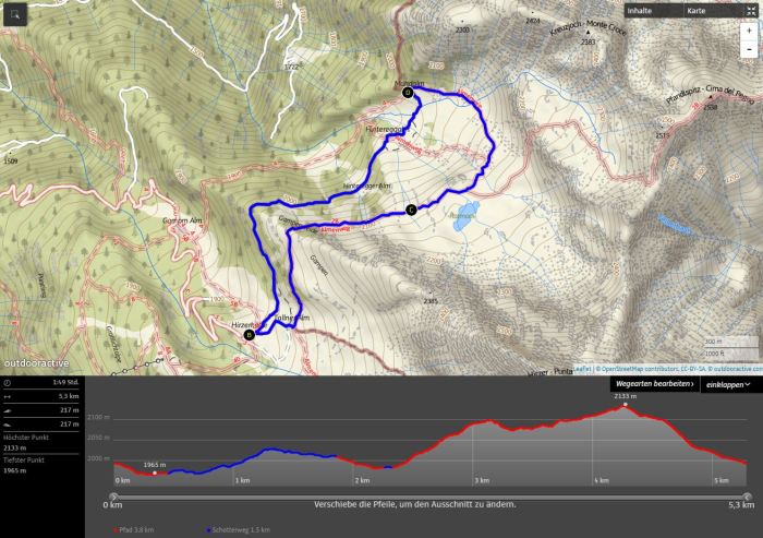 Mahd-Alm, Wanderung im Hirzerwandergebiet II