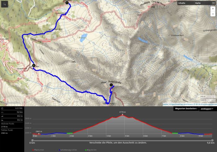 Mahd-Alm, Wanderung im Hirzerwandergebiet III