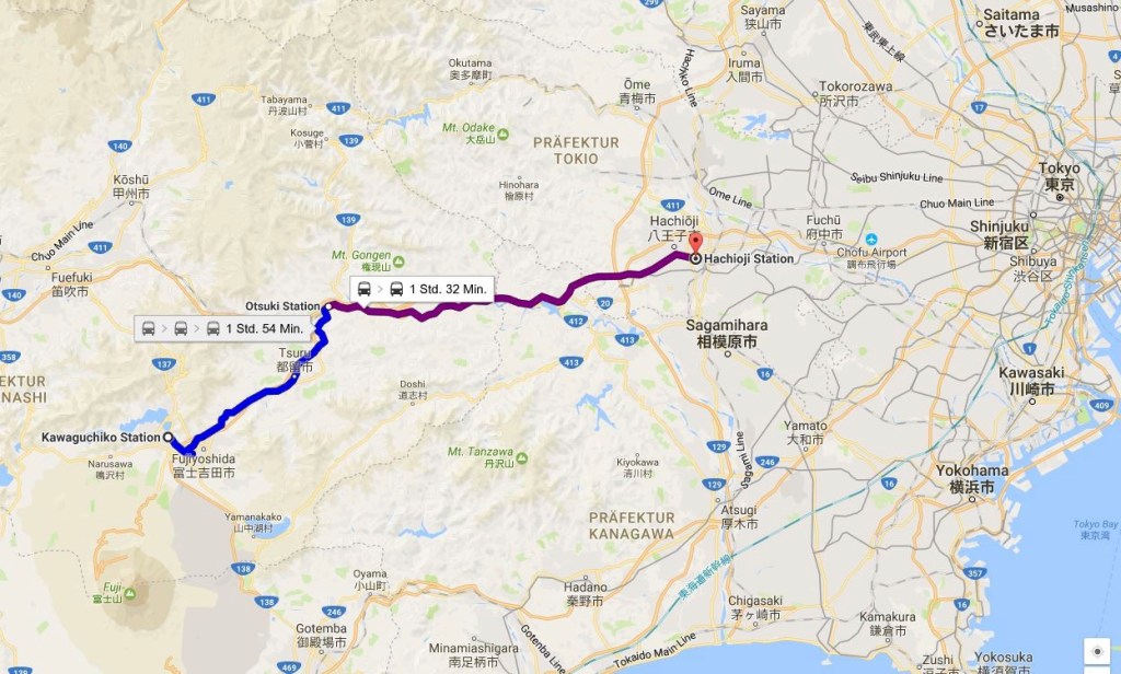 “Land der aufgehenden Sonne” V, Hachiōji und Mt. Fuji