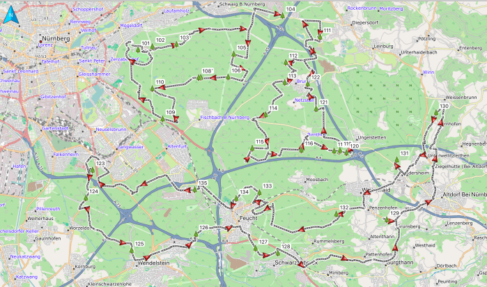 Fahrradtouren zu den Flurdenkmale und Gedenksteine im Lorenzer Reichswald.